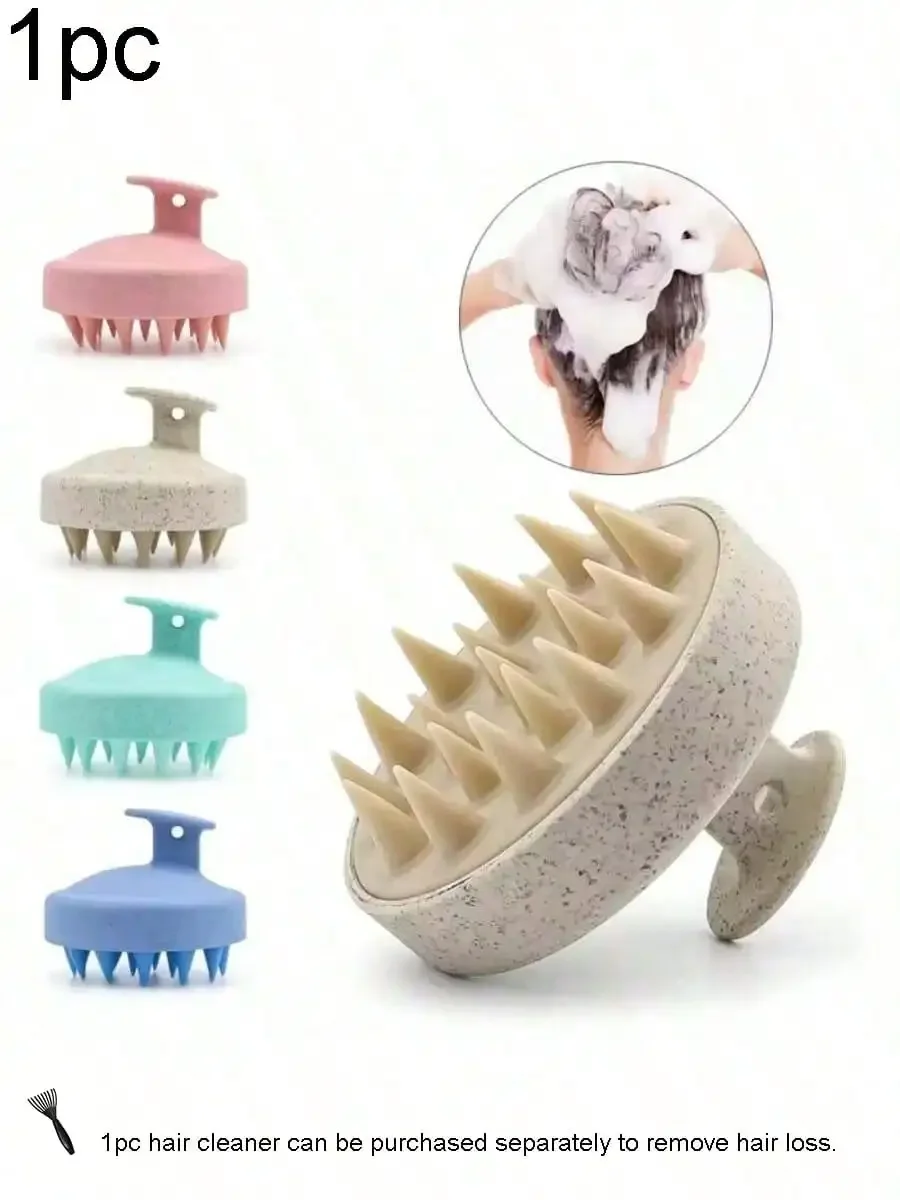 Hair Care Curly Hair - 1pc Soft Silicone Scalp Massage Shampoo