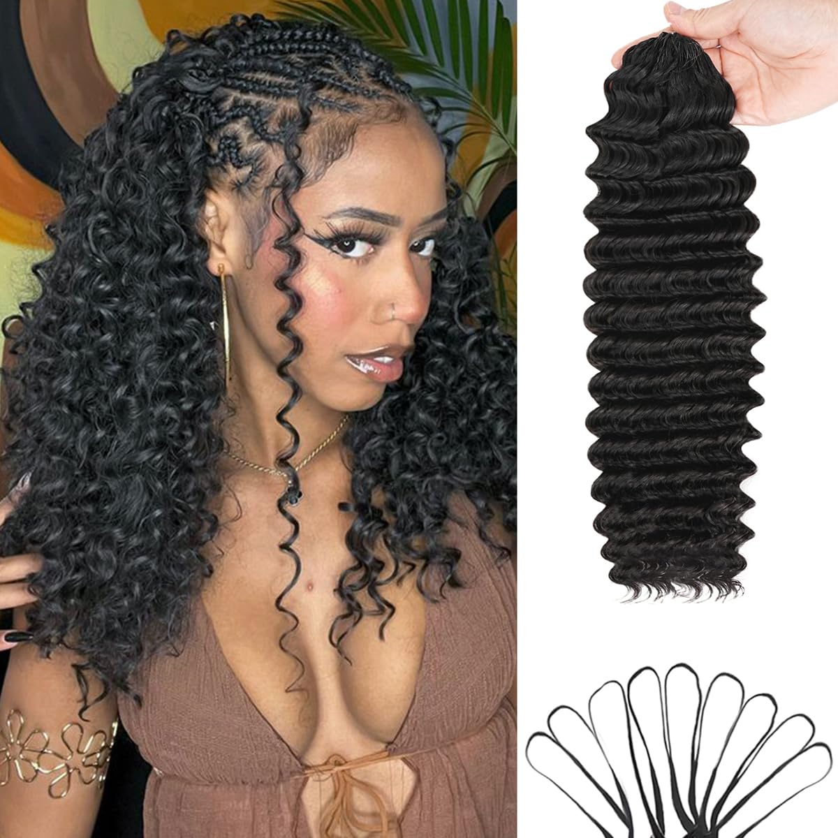 Hair Care Curly Hair - Deep Wave Feather Crochet Human Hair