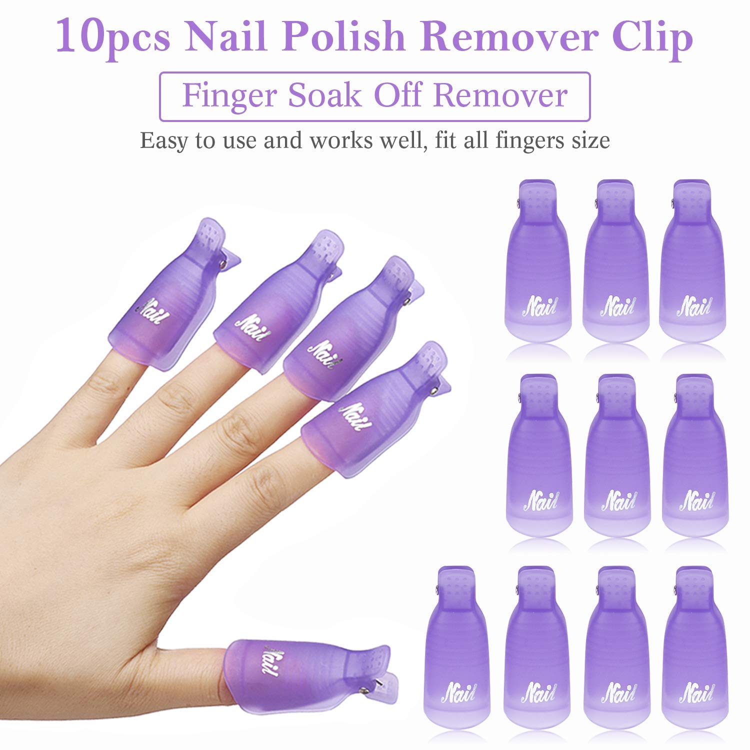 Hair Care Gel - 10Pcs Plastic Nail Art Soak Off
