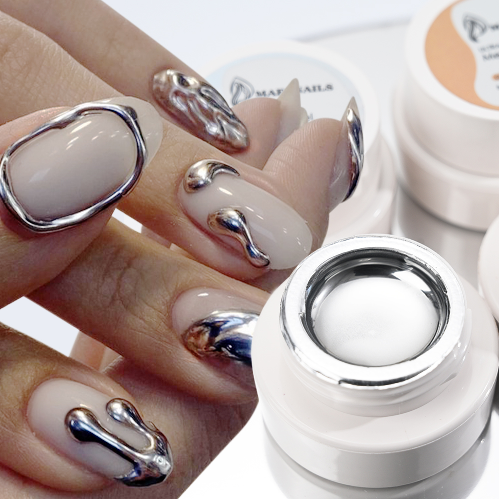 Hair Care Gel - 5ml Silver Gold Metallic Gel Nail