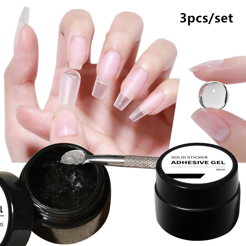 3pcs/set Solid Nail Tips Gel S - огляд і ціна Hair Care Gel