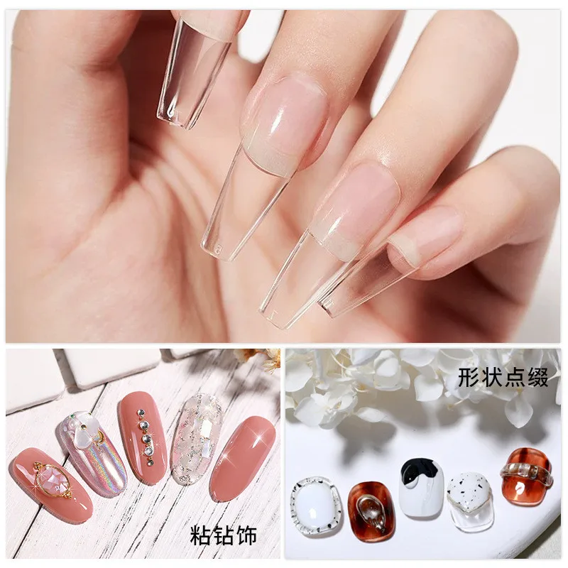 3pcs/set Solid Nail Tips Gel S - огляд і ціна Hair Care Gel