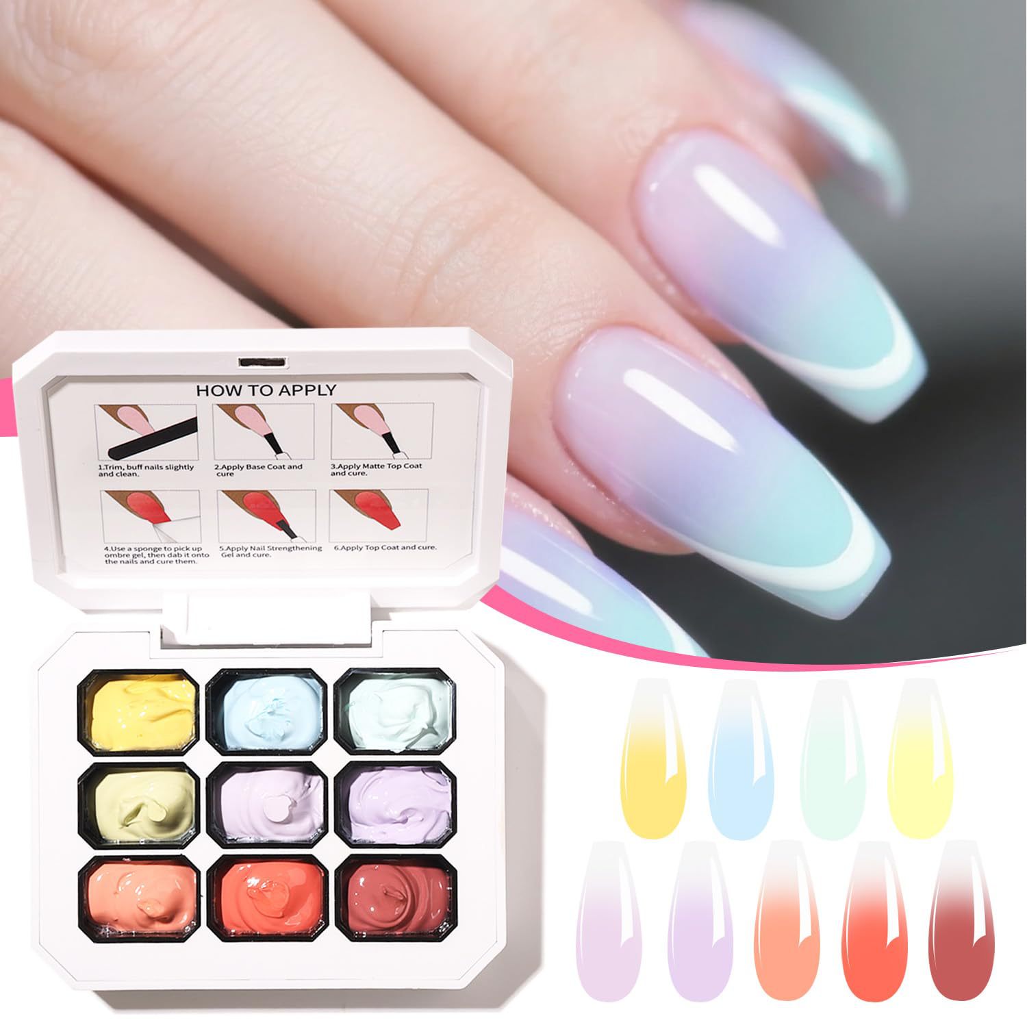 9-color solid gradient high-sa - огляд і ціна Hair Care Gel