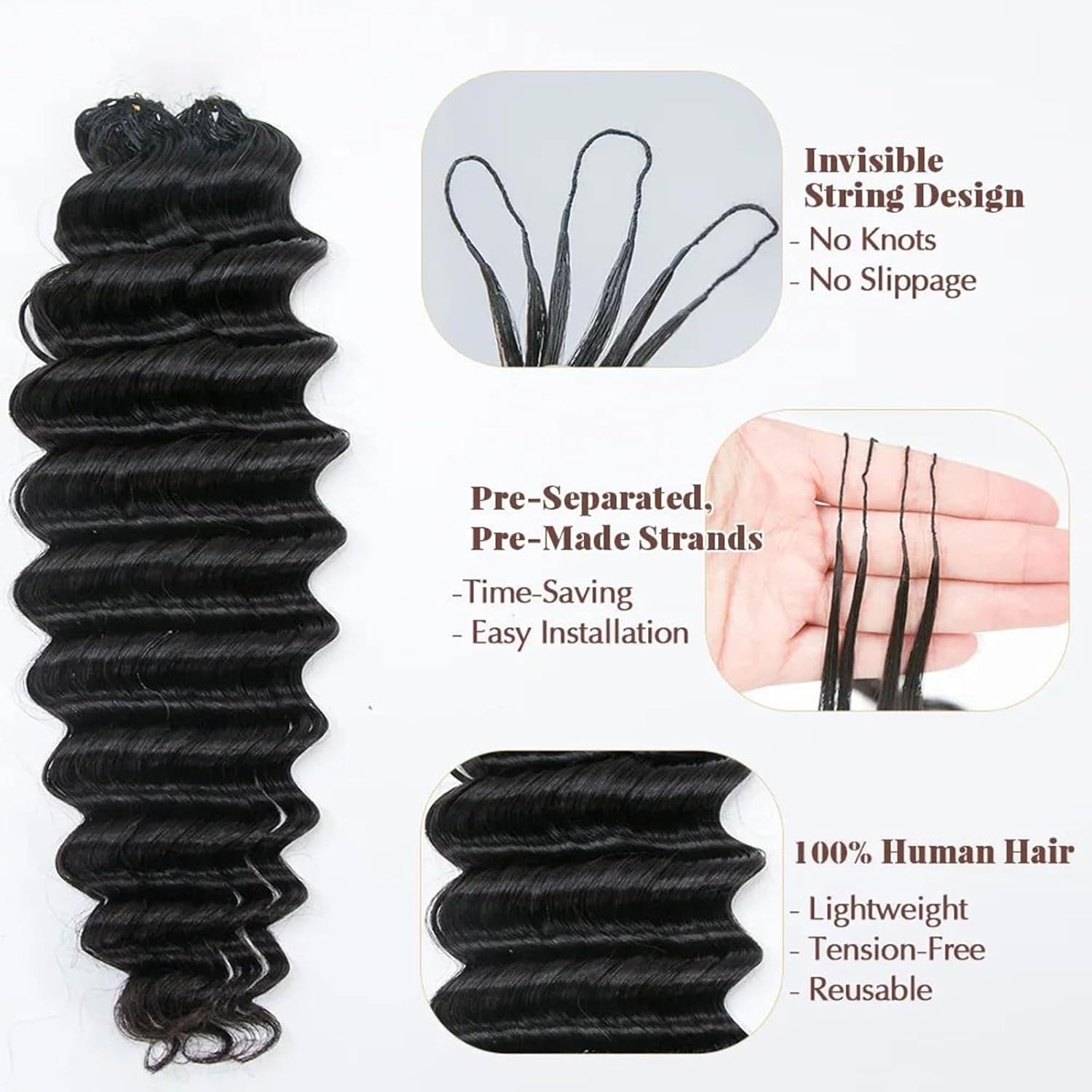 Deep Wave Feather Crochet Huma - огляд і ціна Hair Care Curly Hair
