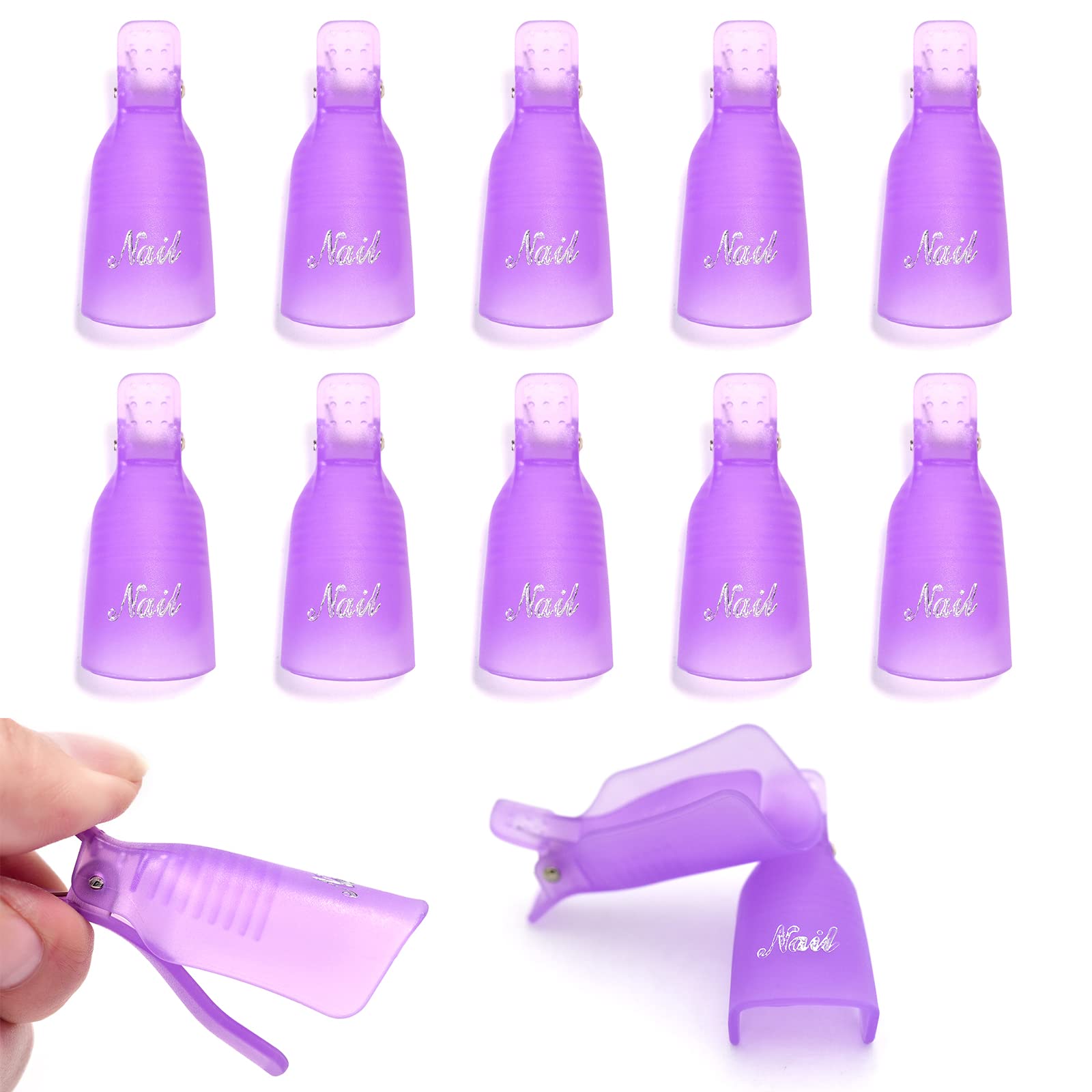 10Pcs Plastic Nail Art Soak Of - огляд і ціна Hair Care Gel
