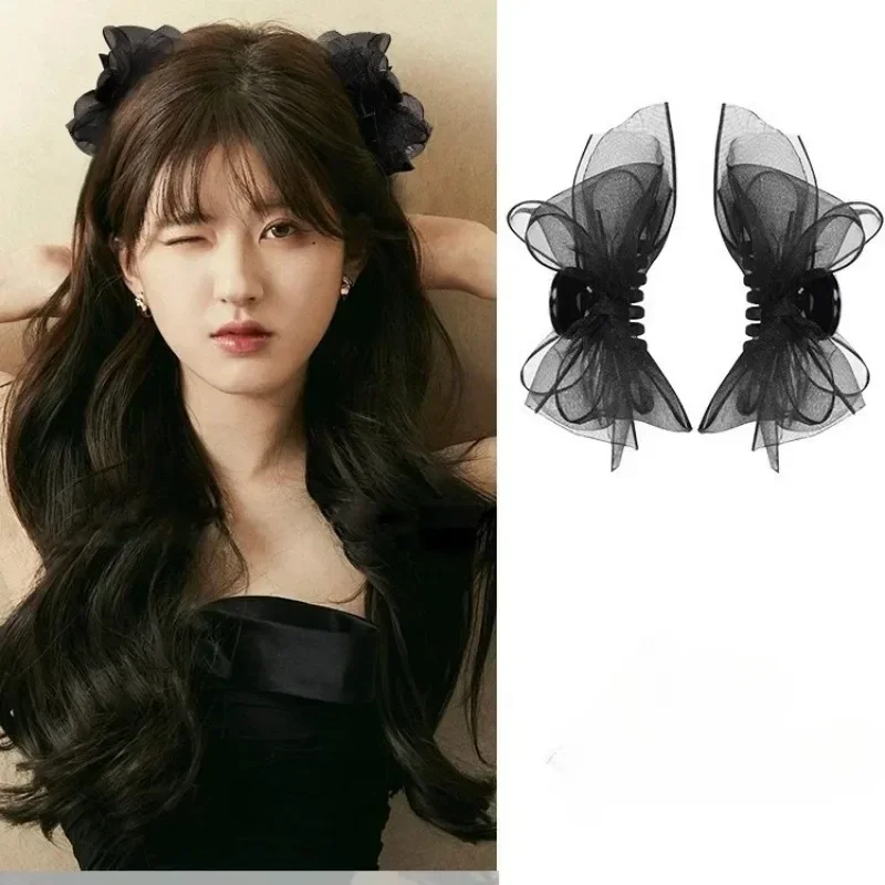 2pcs Black Matte Bowknot Mesh  - огляд і ціна Bobby Pin Bulk