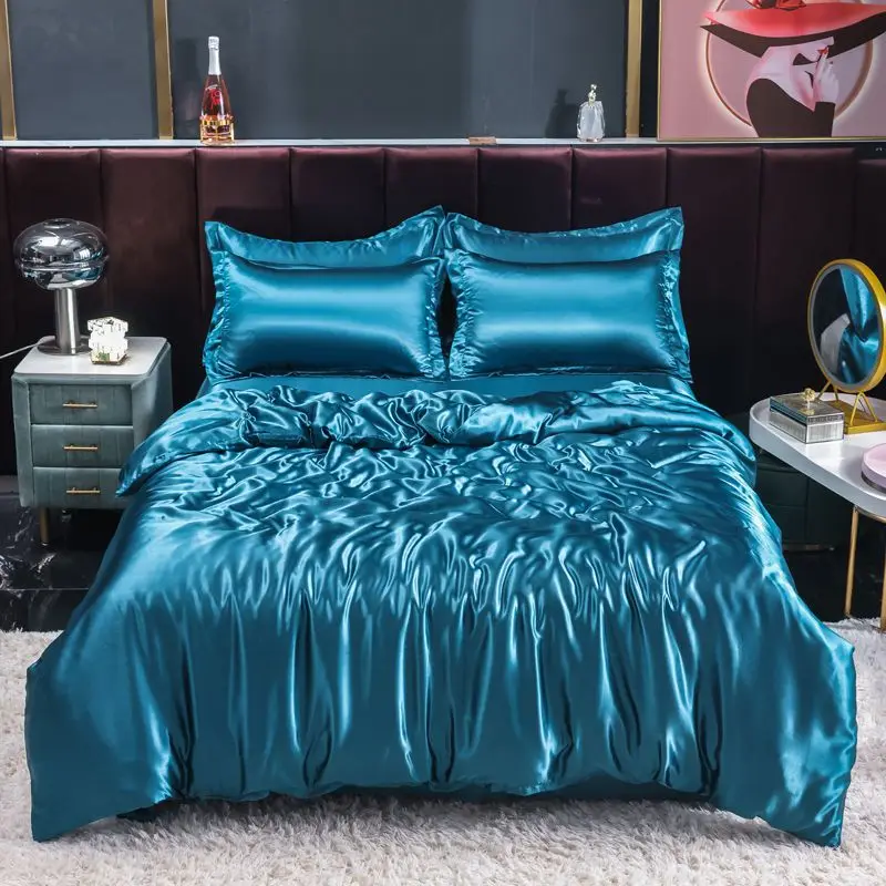 Nordic Satin Silk Bedding Set  - огляд і ціна Satin Pillowcase Silk