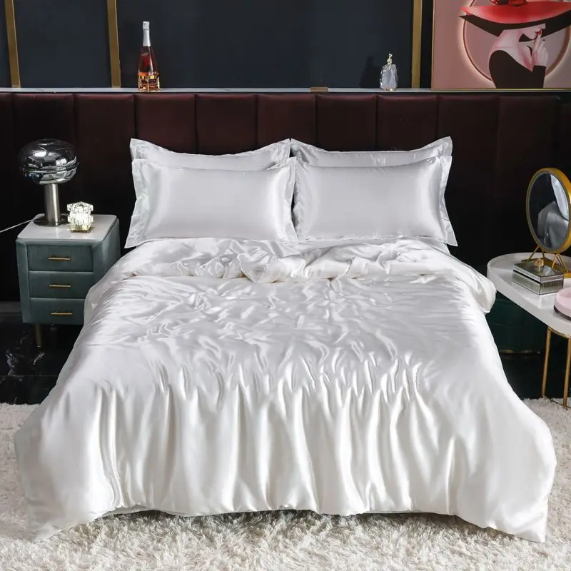 Nordic Satin Silk Bedding Set  - огляд і ціна Satin Pillowcase Silk