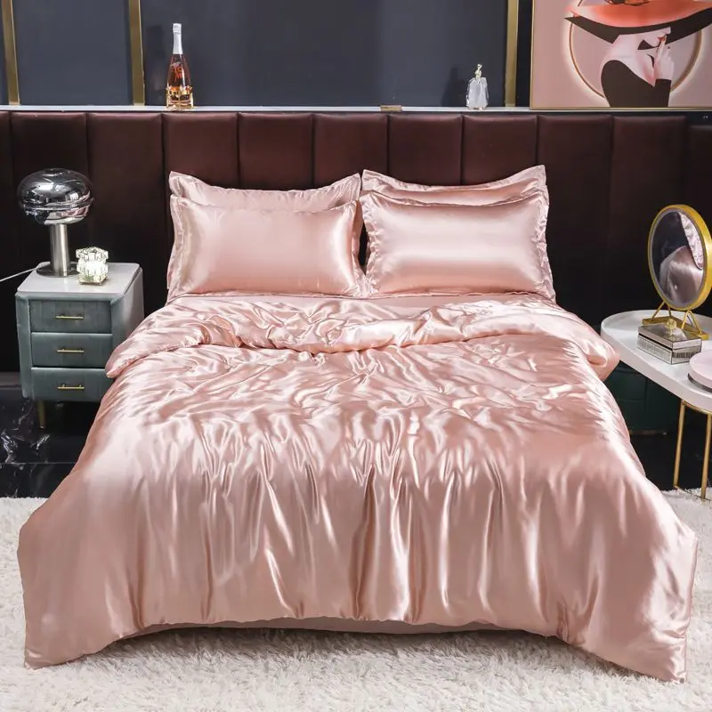 Nordic Satin Silk Bedding Set  - огляд і ціна Satin Pillowcase Silk