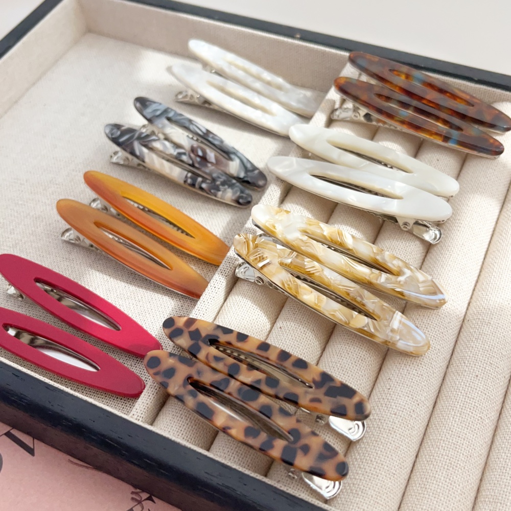 2pcs/Set Elegant Acetate Oval  - огляд і ціна Bobby Pin Bulk