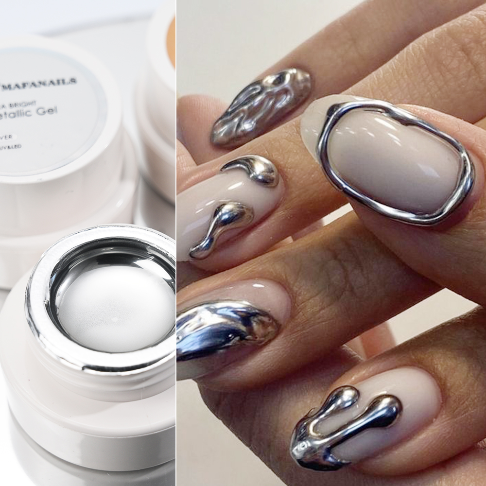 5ml Silver Gold Metallic Gel N - огляд і ціна Hair Care Gel