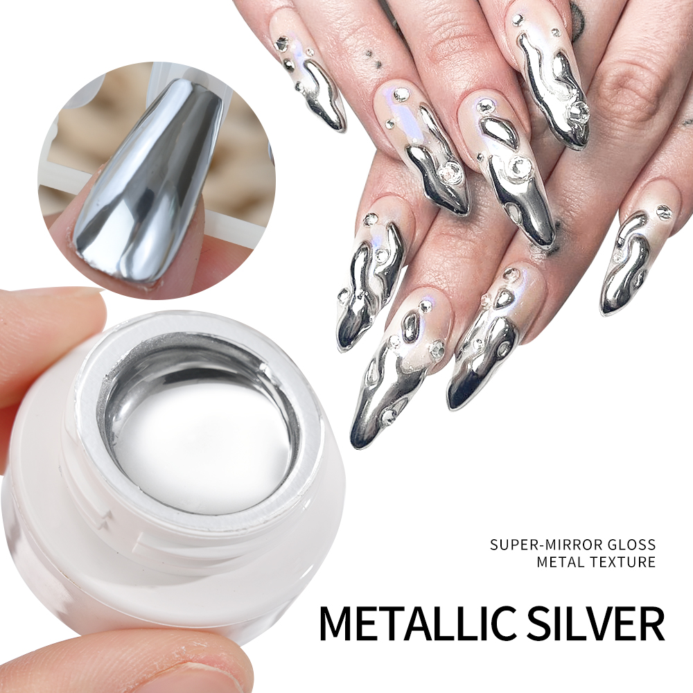 5ml Silver Gold Metallic Gel N - огляд і ціна Hair Care Gel