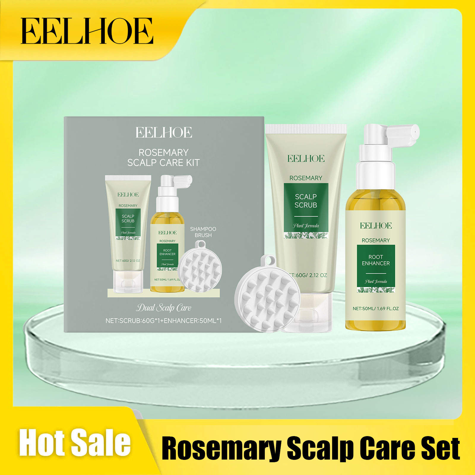 Eelhoe Rosemary Scalp Care Set - огляд і ціна Rosemary Hair Oil