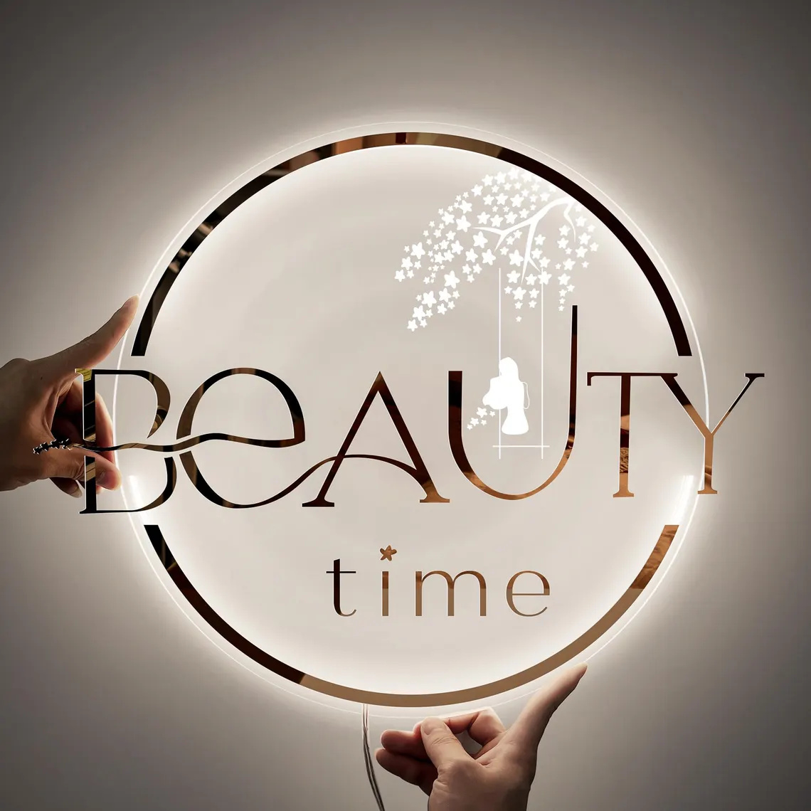 Custom LED Logo Sign, Acrylic  - огляд і ціна Hair Care Logo