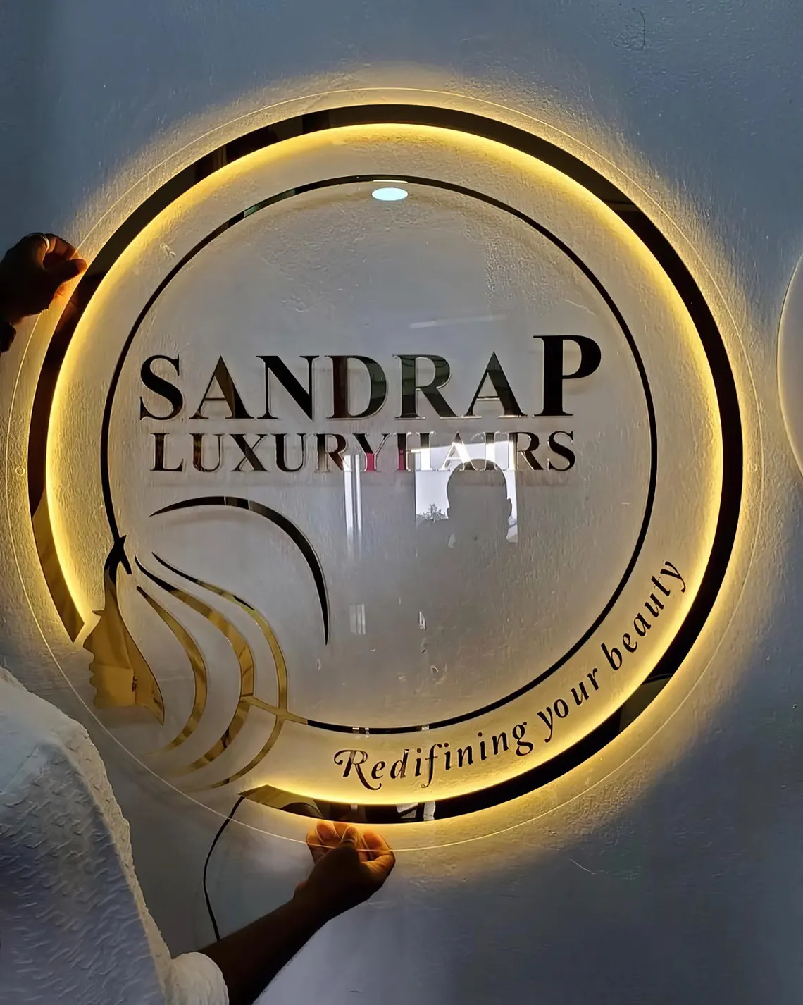 Custom LED Logo Sign, Acrylic  - огляд і ціна Hair Care Logo