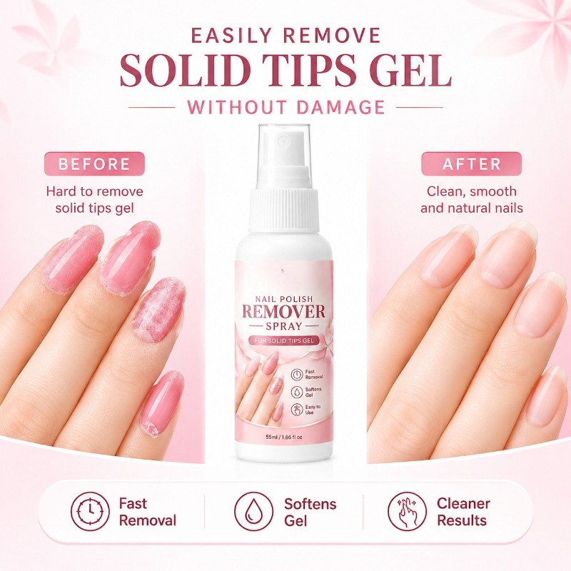 Nail Remover Spray Solid Nail  - огляд і ціна Hair Care Gel