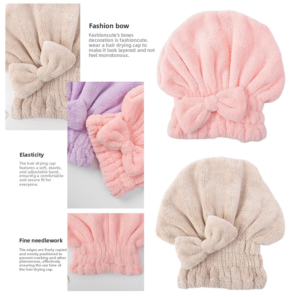 Bow-Knot Shower Cap Super Abso - огляд і ціна Hair Care Long Hair