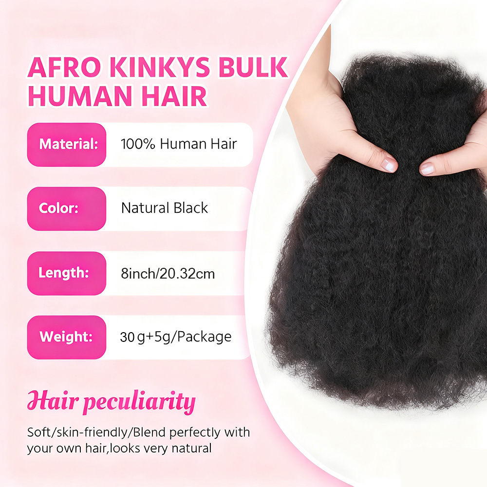 Afro Kinky Curly Bulk Hair Bun - огляд і ціна Hair Care Curly Hair