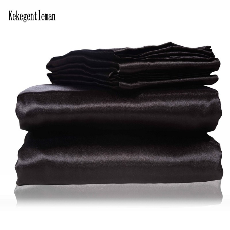 Satin Black Bedding Set With D - огляд і ціна Satin Pillowcase Silk