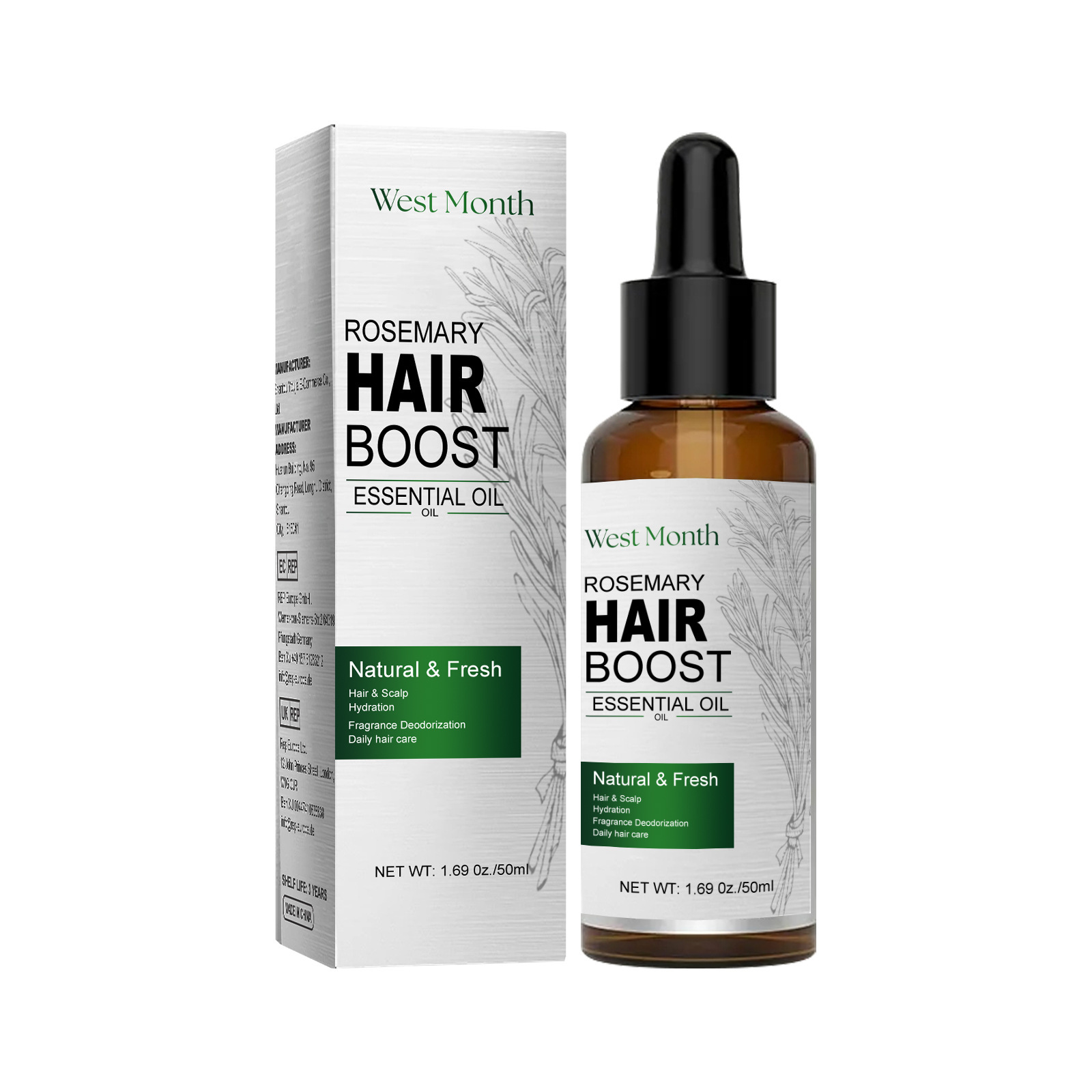 Hair Growth Essential Oil Rose - огляд і ціна Rosemary Hair Oil